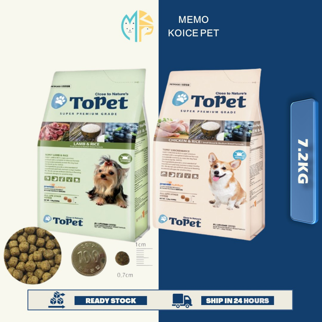Topet Dog Dry Food 7.2KG (Topet Lamb & Vegetables / Chicken