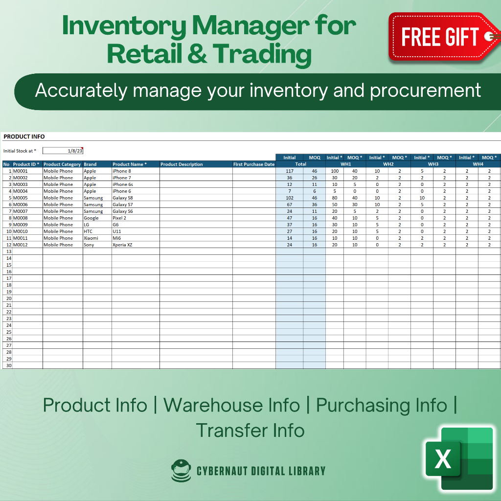 Excel Template - Inventory Manager for Trading and Retail Business ...