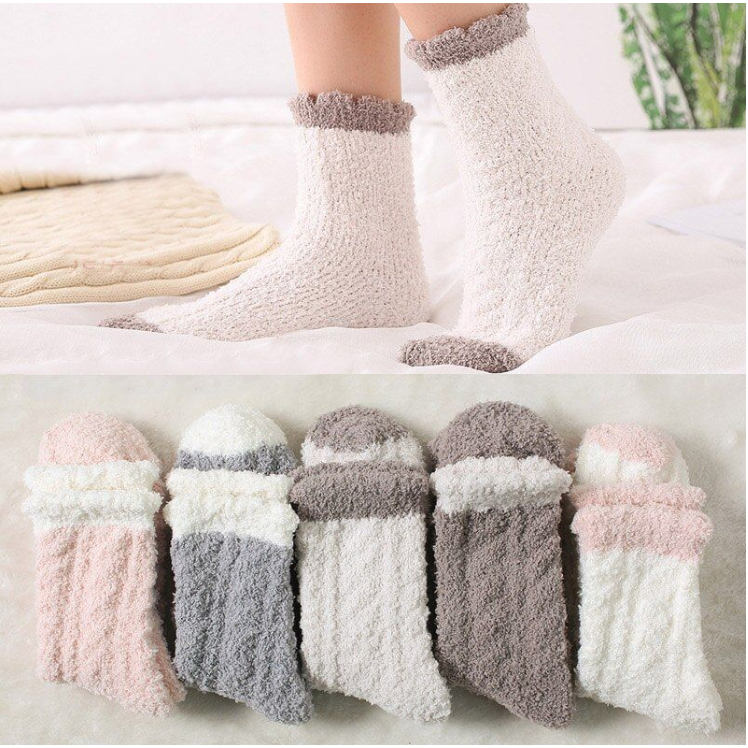 Cotton Candy Fuzzy Socks, Winter Socks, Warm Socks, Cozy Socks
