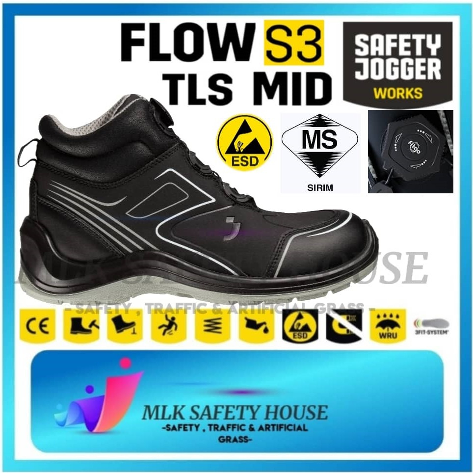 SAFETY JOGGER SAFETY SHOES / KASUT KESELAMATAN FLOW S3 TLS ( Mid Cut