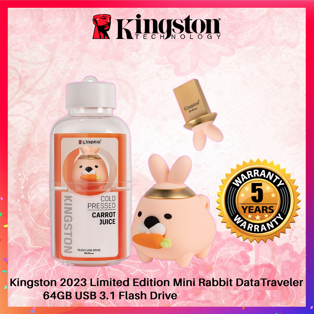 [Limited Edition Pendrive Kingston 64GB] Mini Rabbit Data Traveler USB ...