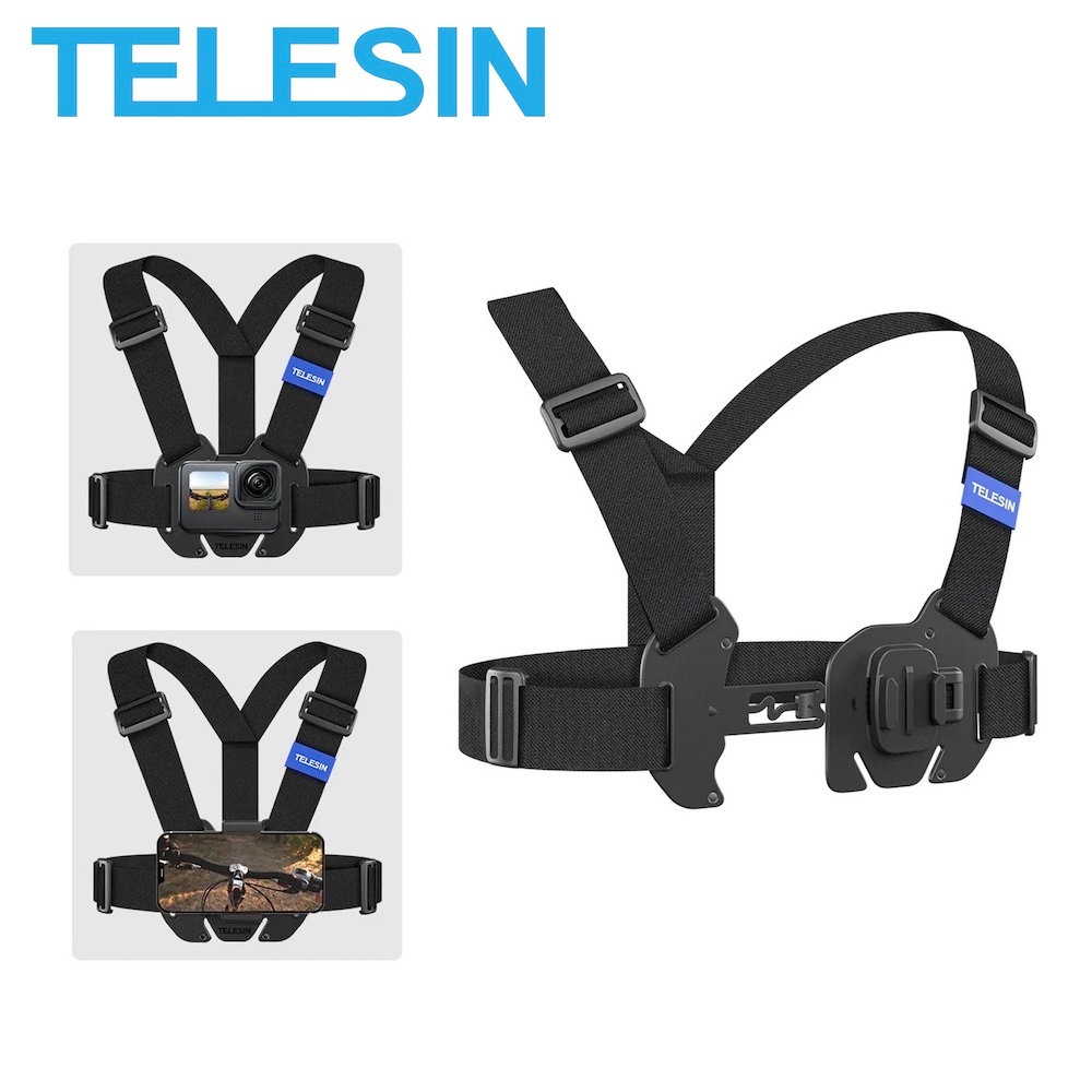 TELESIN Vest Chest Strap Mount for GoPro Insta360 DJI Action Camera ...