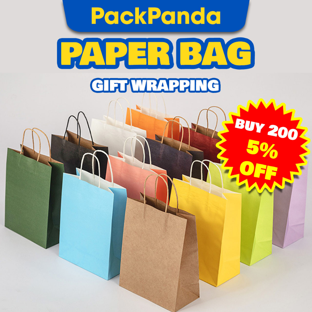 PackPanda Plain Paper Bag Doorgift Bag Wedding Bag Shopping Bag ...