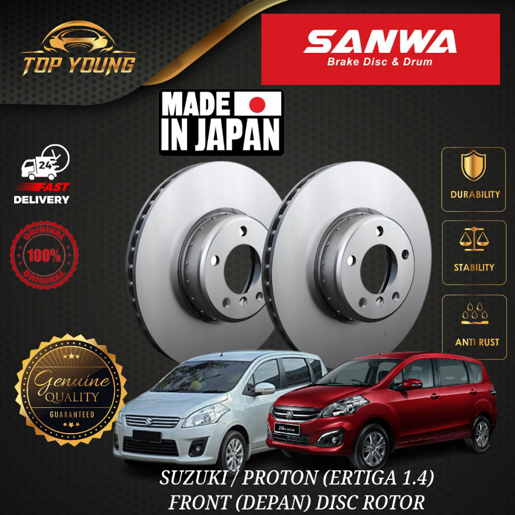 PROTON SUZUKI ERTIGA 1.4 FRONT (DEPAN) DISC BRAKE ROTOR SANWA MADE IN
