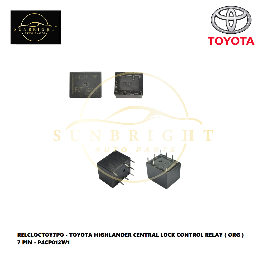 TOYOTA HIGHLANDER CENTRAL LOCK CONTROL RELAY ( ORG ) 7 PIN P4CP012W1