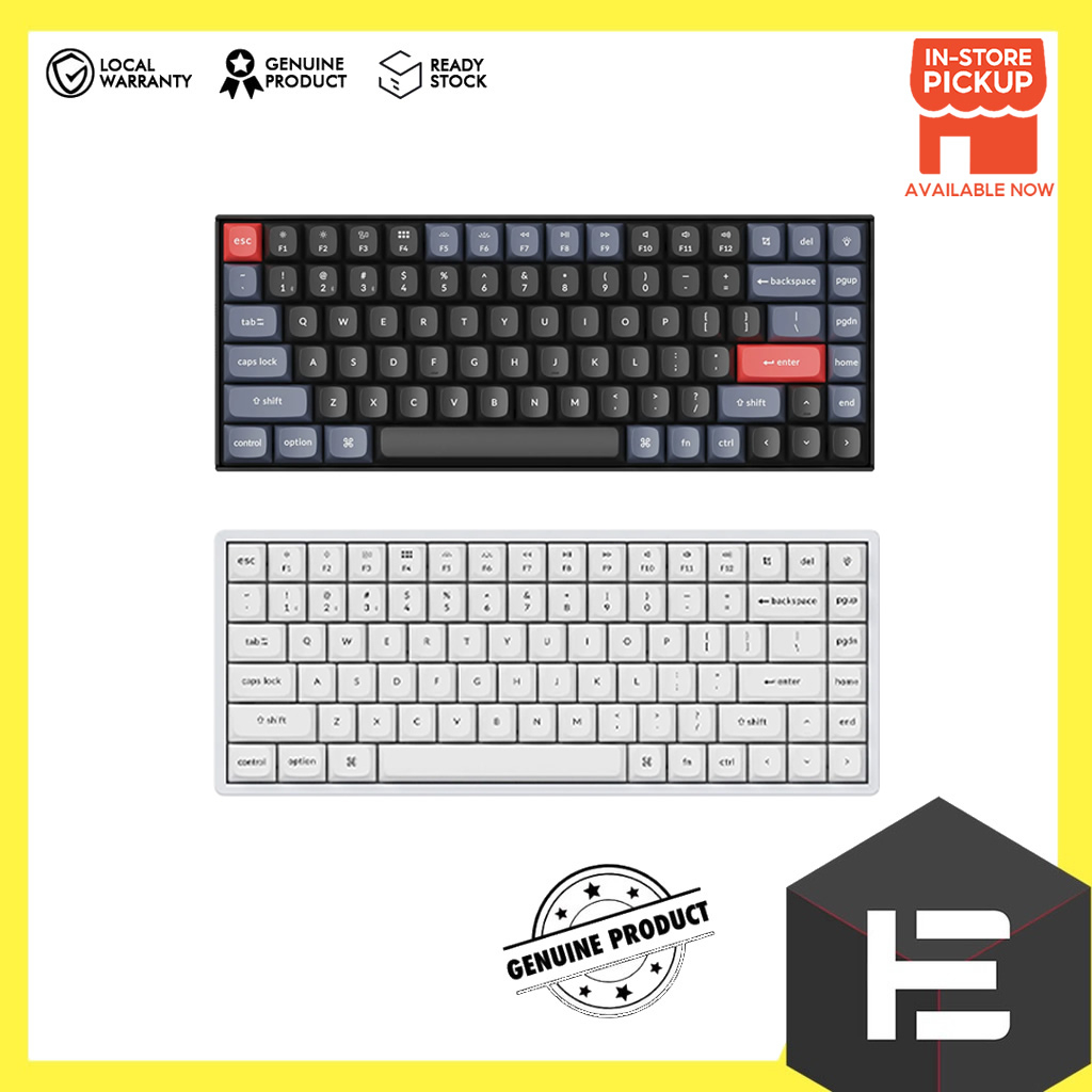 Keychron K2 PRO Hot-Swappable RGB Aluminium Fully Assembled Wireless  Mechanical Keyboard - ( Black / White )