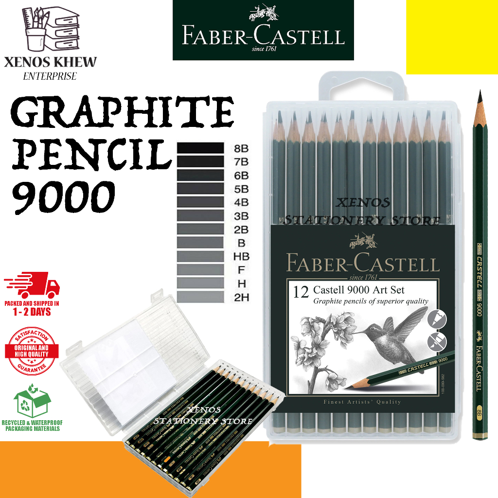 FABER-CASTELL 9000 GRAPHITE PENCIL ART SET (SET OF 12) 117166 / FABER ...