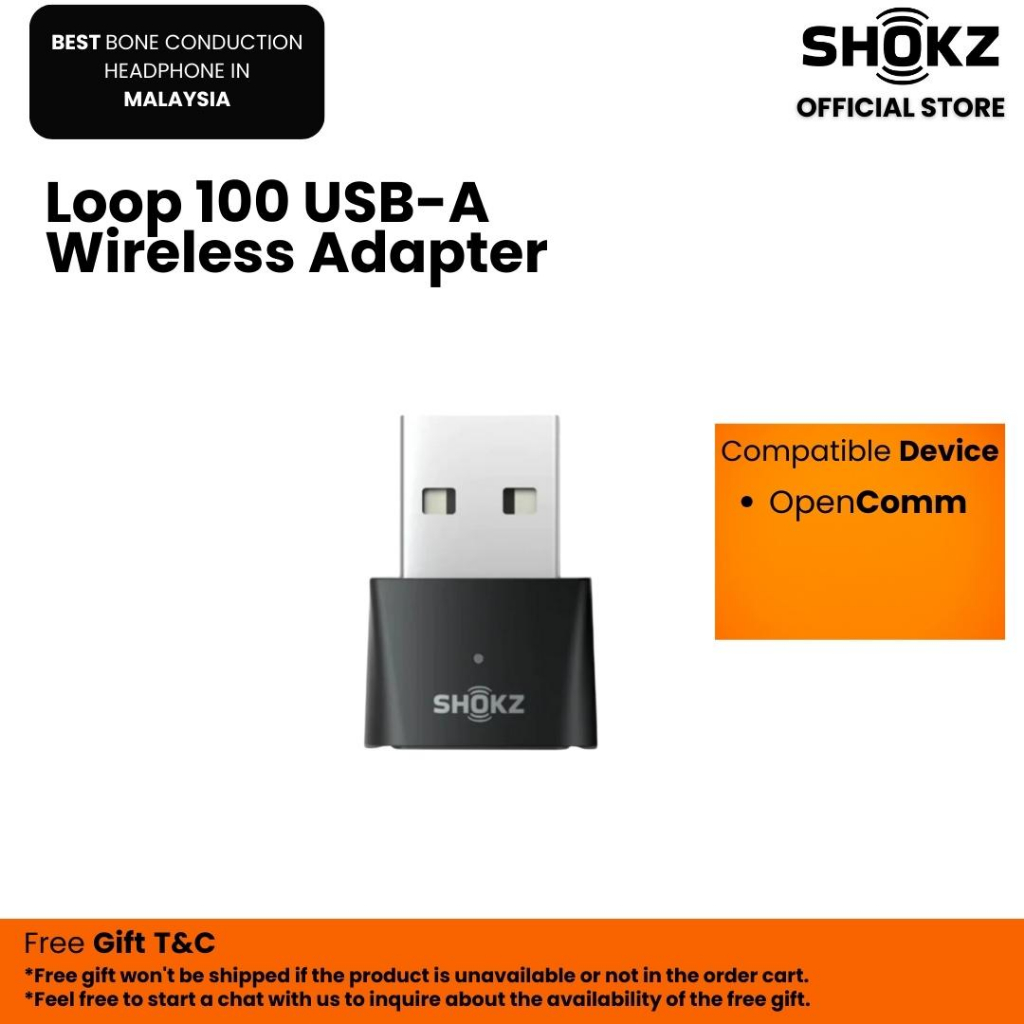 SHOKZ Loop 100 USBA Wireless Adapter for & UC