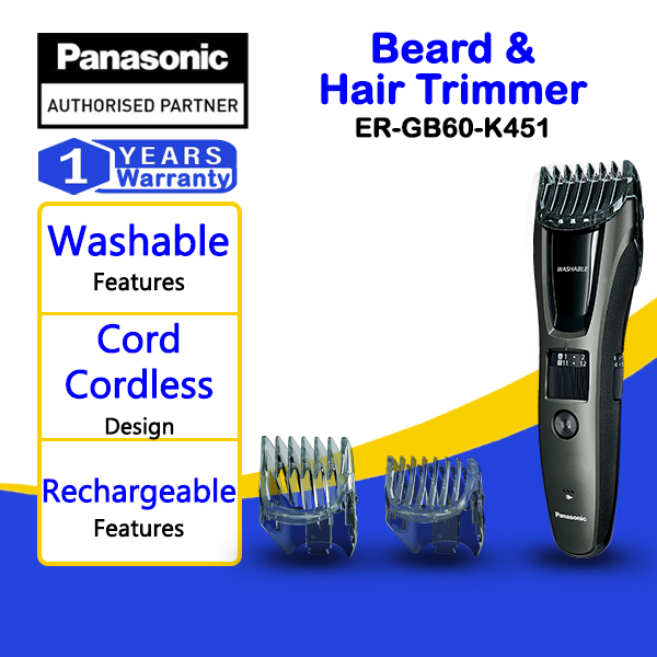 PANASONIC ERGB60 TRIMMER 240V HAIR & BEARD ERGB60K451 Shopee Malaysia
