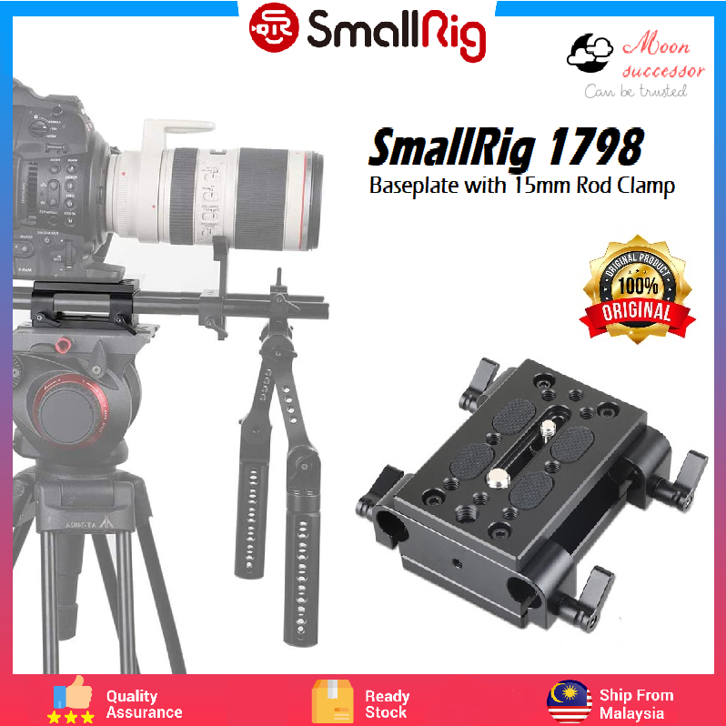 SmallRig 1798 Camera Mounting Plate Baseplate Mounting Plate with 15mm ...