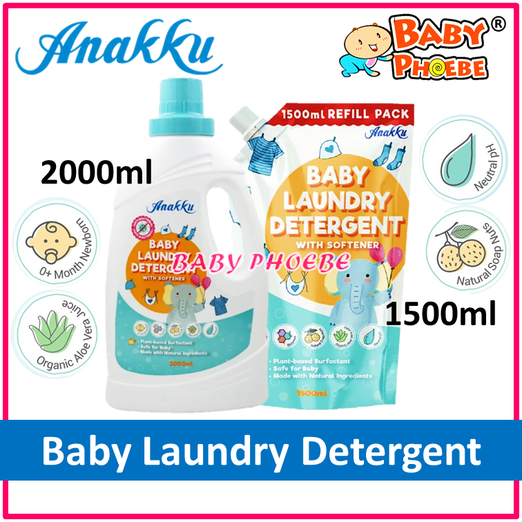 Anakku Infant Baby Kids Laundry Detergent With Softener 1500ml/2000ml ...