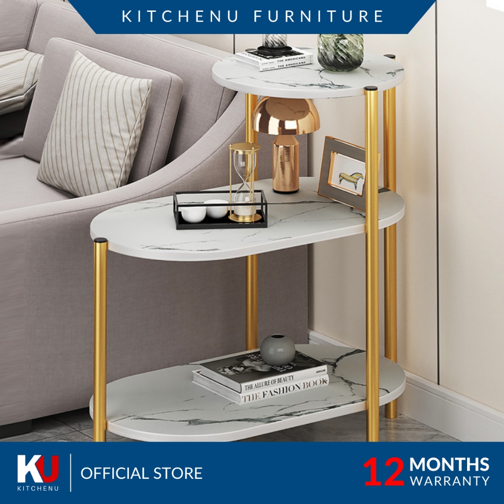 KITCHENU™ Ready Stock Coffee table marble veneer simple modern creative