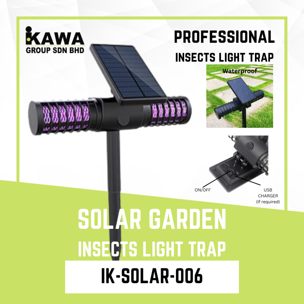 Solar Insect Light Trap Mosquito/Bugs Killer for Outdoor Lawn Garden ...