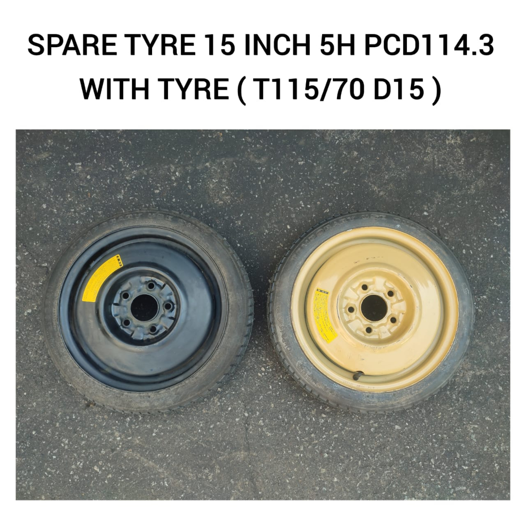 Spare Tyre 15 Inch Inci 5H PCD114.3 ( T115/70 D15 ) For Toyota Noah ...