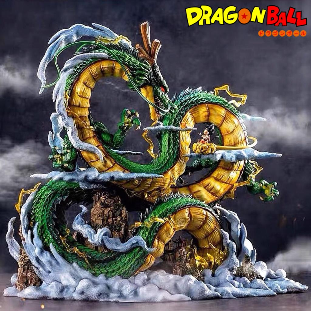 Dragon Ball Mega Shenron with Son Goku Sitting on Flying Nimbus 22cm ...