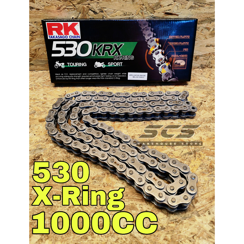 RK Black Chain 530 X-ring Xring Rantai Hitam KRX Universal ORIGINAL R1 ...
