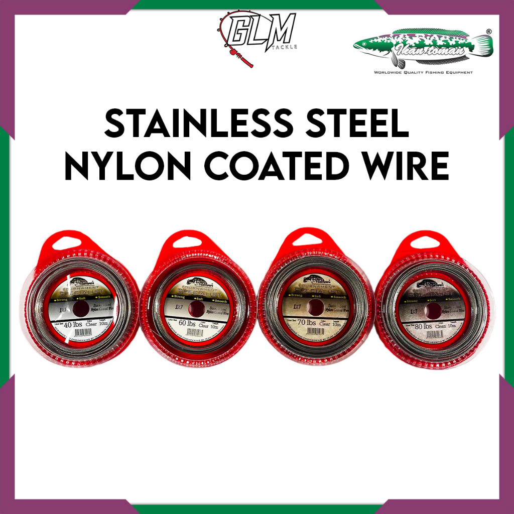 Kabel steel Pancing Jenama Ikan Toman Stainless Steel Carbon Coated ...