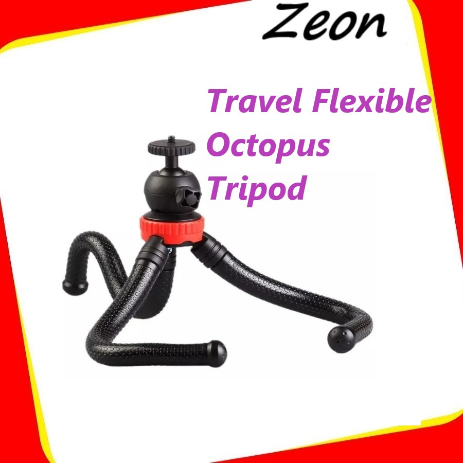 Zeon Mini Flexible Tripod Stand Travel Flexible Octopus Tripod Bendable