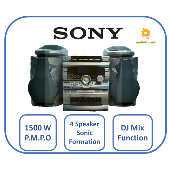 Sony Mini Hifi Component System With CD Radio Cassette Tape Player MHC ...