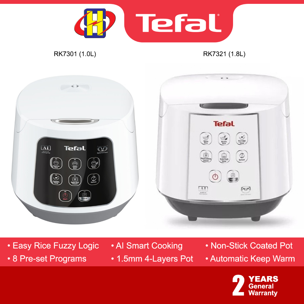 Tefal Rice Cooker (1.0L/1.8L) Easy Rice Compact Spherical NonStick Pot