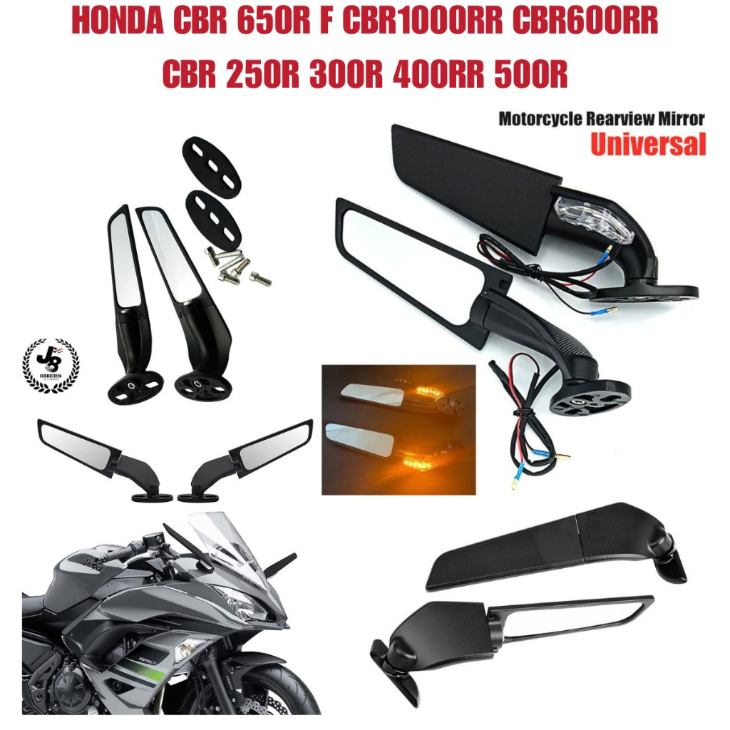 Universal Rearview Mirror Modified Wind Wing motorcycle for Honda ...