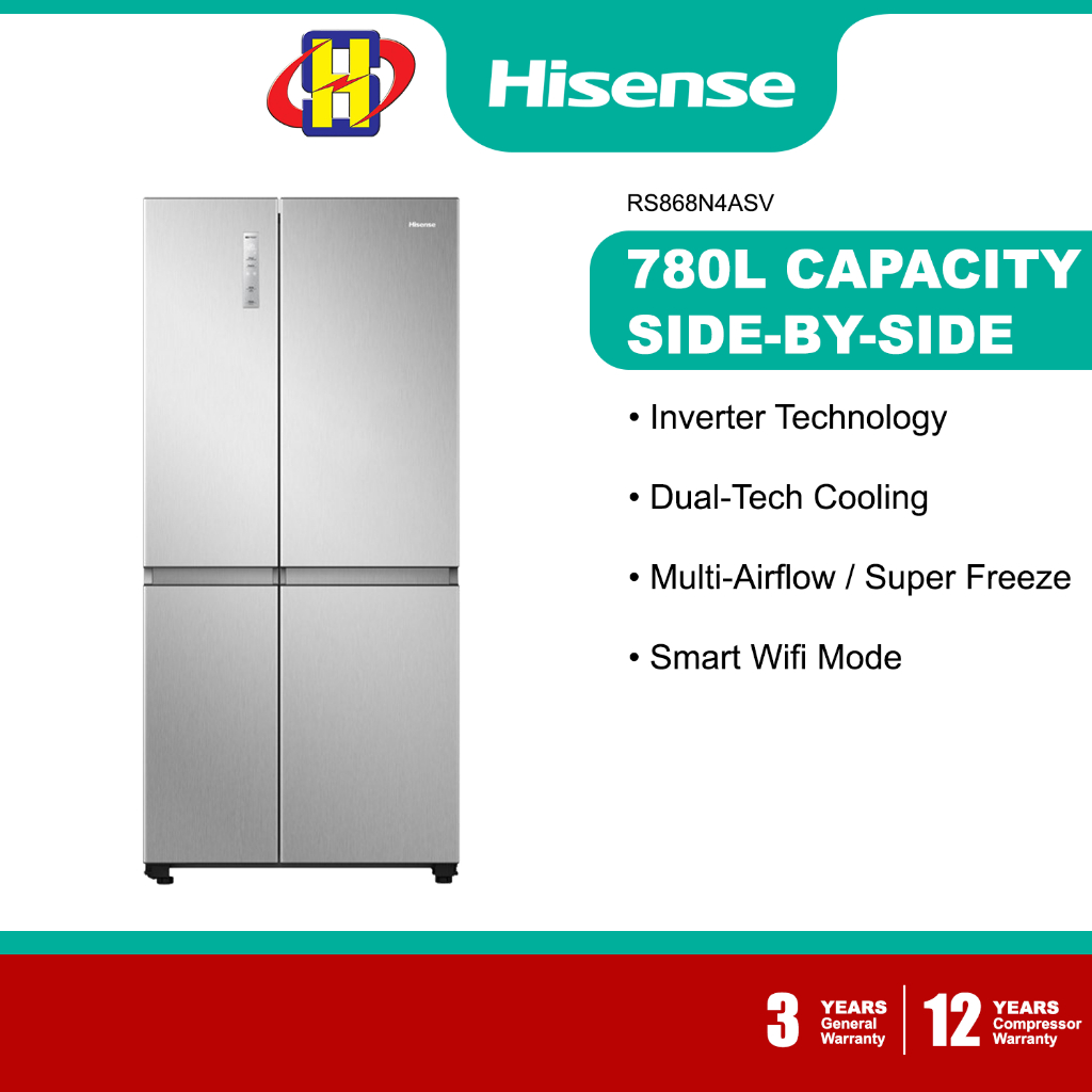 Hisense Refrigerator 780l Inverter Wifi Voice Control Dual Cooling