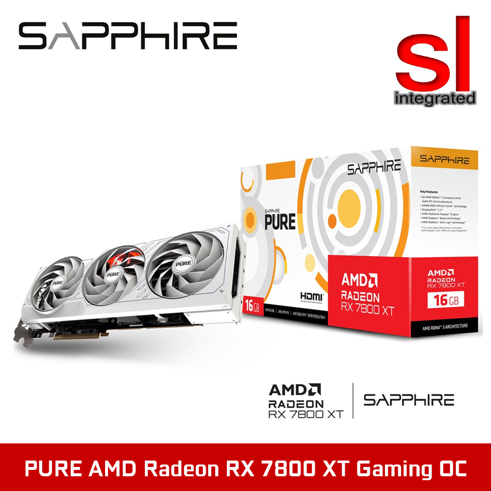 Scheda Video Sapphire Pure AMD Radeon RX 7800 XT 16GB GDDR6 - Per Gaming Ad Alta Prestazione - Foto 2