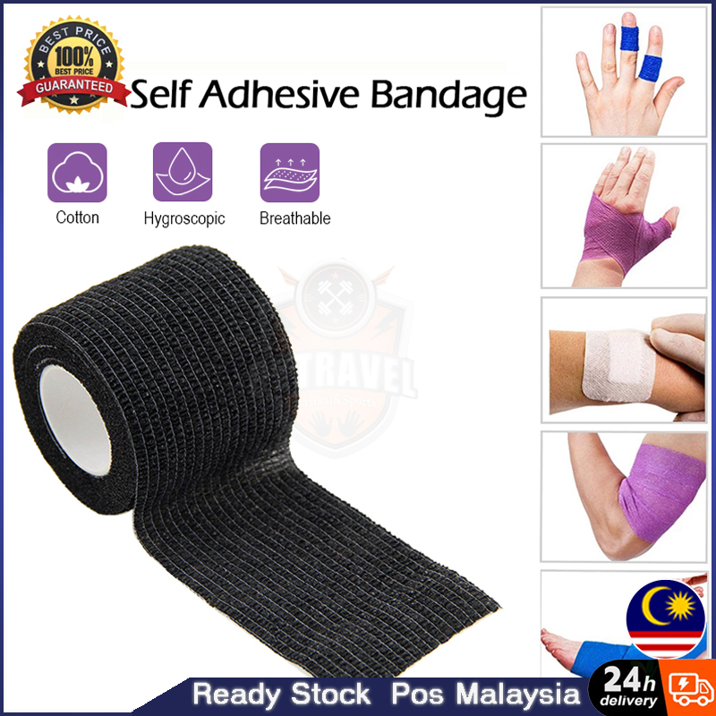 Self-Adhesive Stretch Bandage Sports First Aid Tape Fingerguard Knee ...