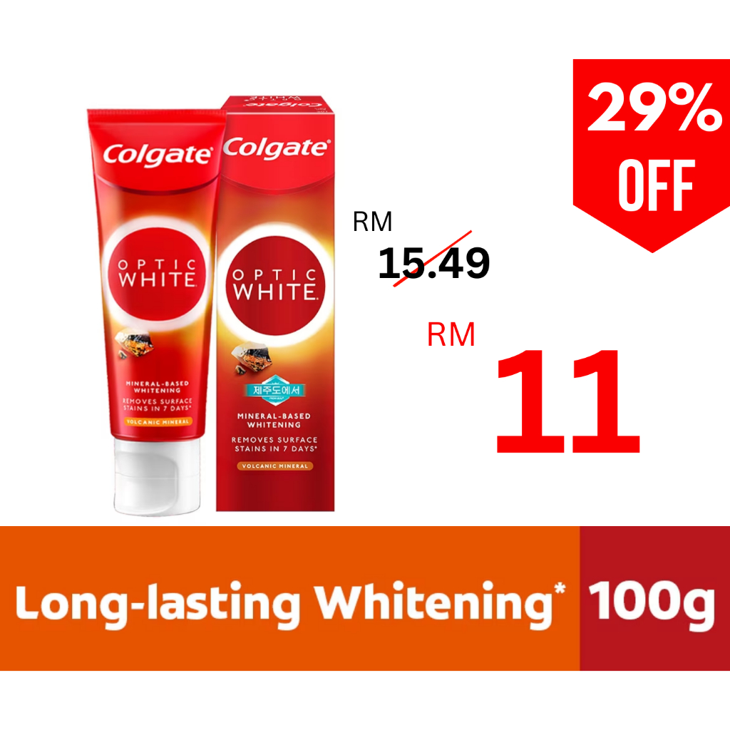 Colgate Optic White Volcanic Whitening Toothpaste 100g | Shopee Malaysia