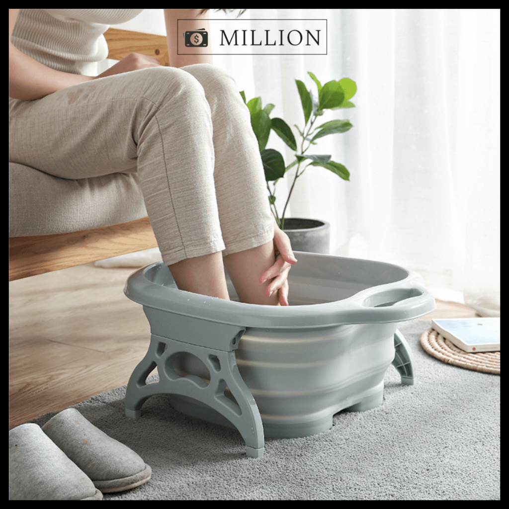 [MILLION] FOLDABLE FOOT BATH MASSAGE Soak Bucket Spa Basin Feet Leg