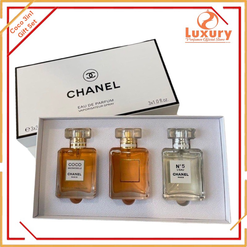 💯/💯 Coco Mademoiselle Eau De Parfum 3in1 Gift Set 3x30ml Perfume
