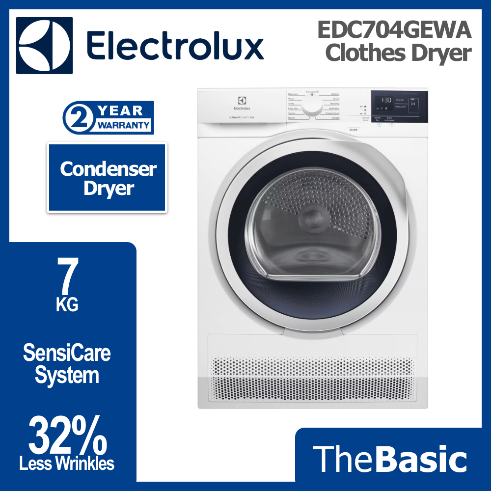 ELECTROLUX 7KG UltimateCare 700 Condenser Dryer ( EDC704GEWA ) | Shopee ...