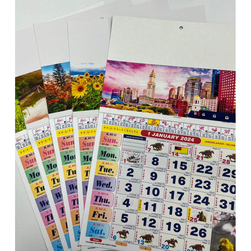 CALENDAR / HORSE CALENDAR / Kelender Kuda Malaysia 2024 (10" X 10