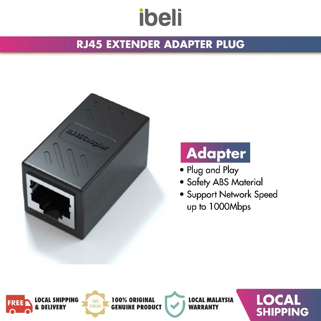 RJ45 Coupler Connector Cable Extender Adapter Plug And Play