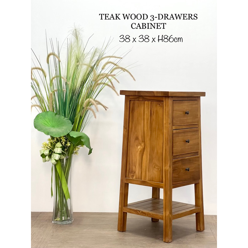Rack/Display Rack/2-Drawers Display Rack/Full Teak Wood Display Cabinet ...