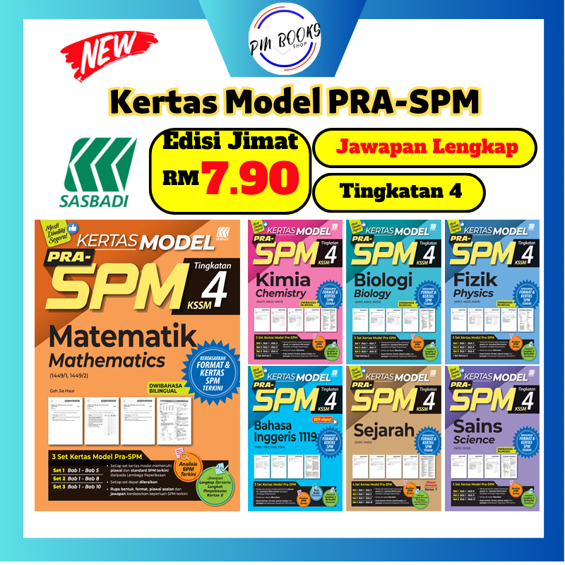 [pmb] Sasbadi Kertas Model Pra Spm 2023 Buku Latihan Tingkatan 4 Kssm