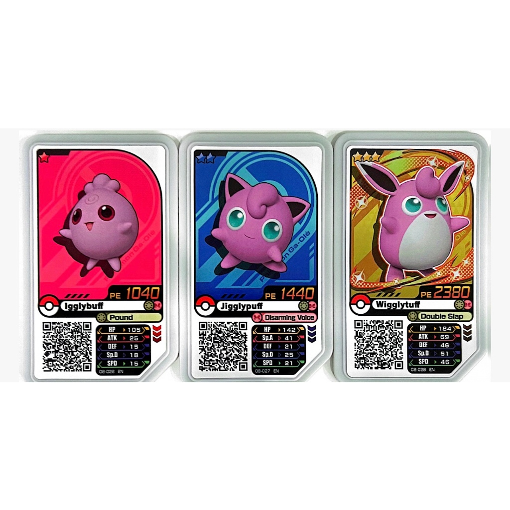 Pokemon Gaole Original Disk 3 In 1 Pack Igglybuff Jigglypuff Wigglytuff