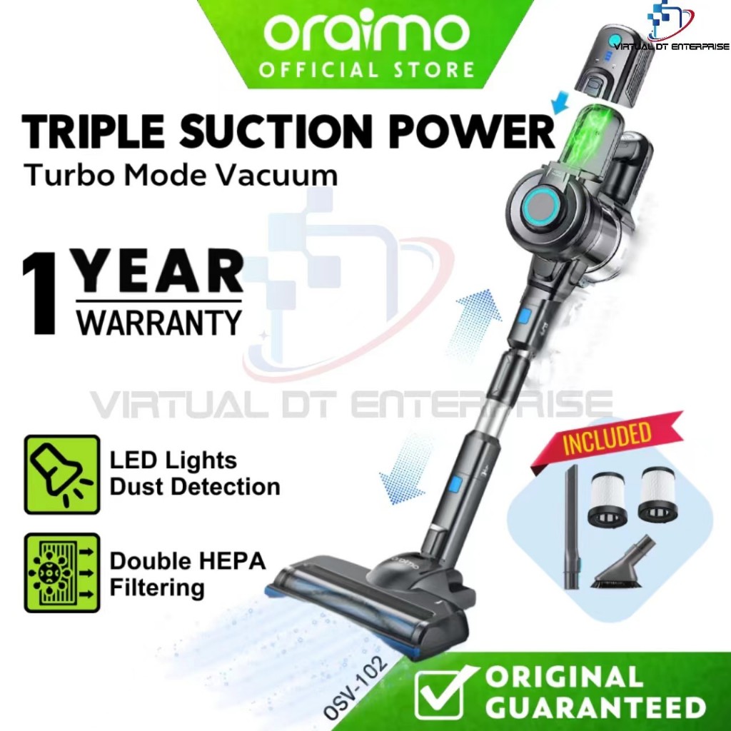 ORAIMO Portable Hepa Filter Dust Vacuum Cleaner Cordless Vakium Stick