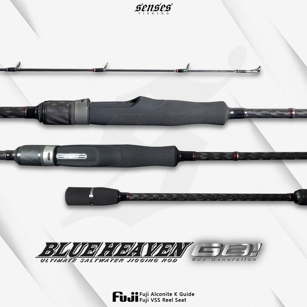 Senses Fishing Jigging Fishing Rod Blue Heaven G2 carbon material Fuji reel  seat Fuji Alconite K Guide