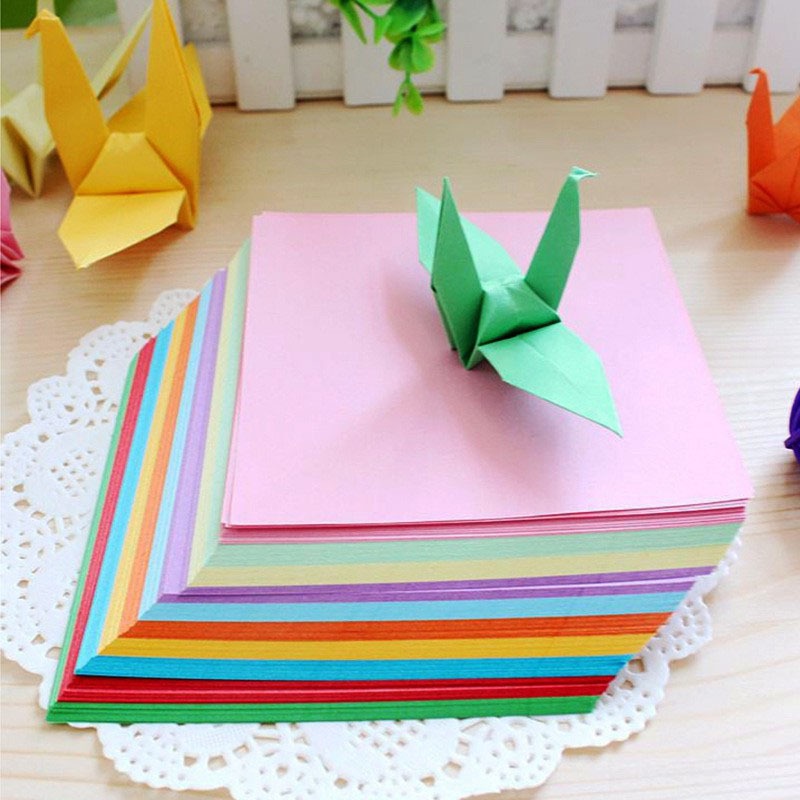 Origami Craft Color Paper Square Craft Children Folded Colorful ...