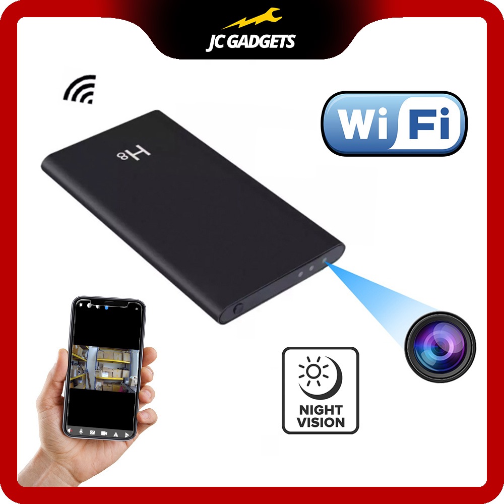 Wifi Camera Power Bank H8 Night Vision Pin Hole P2P Remote View