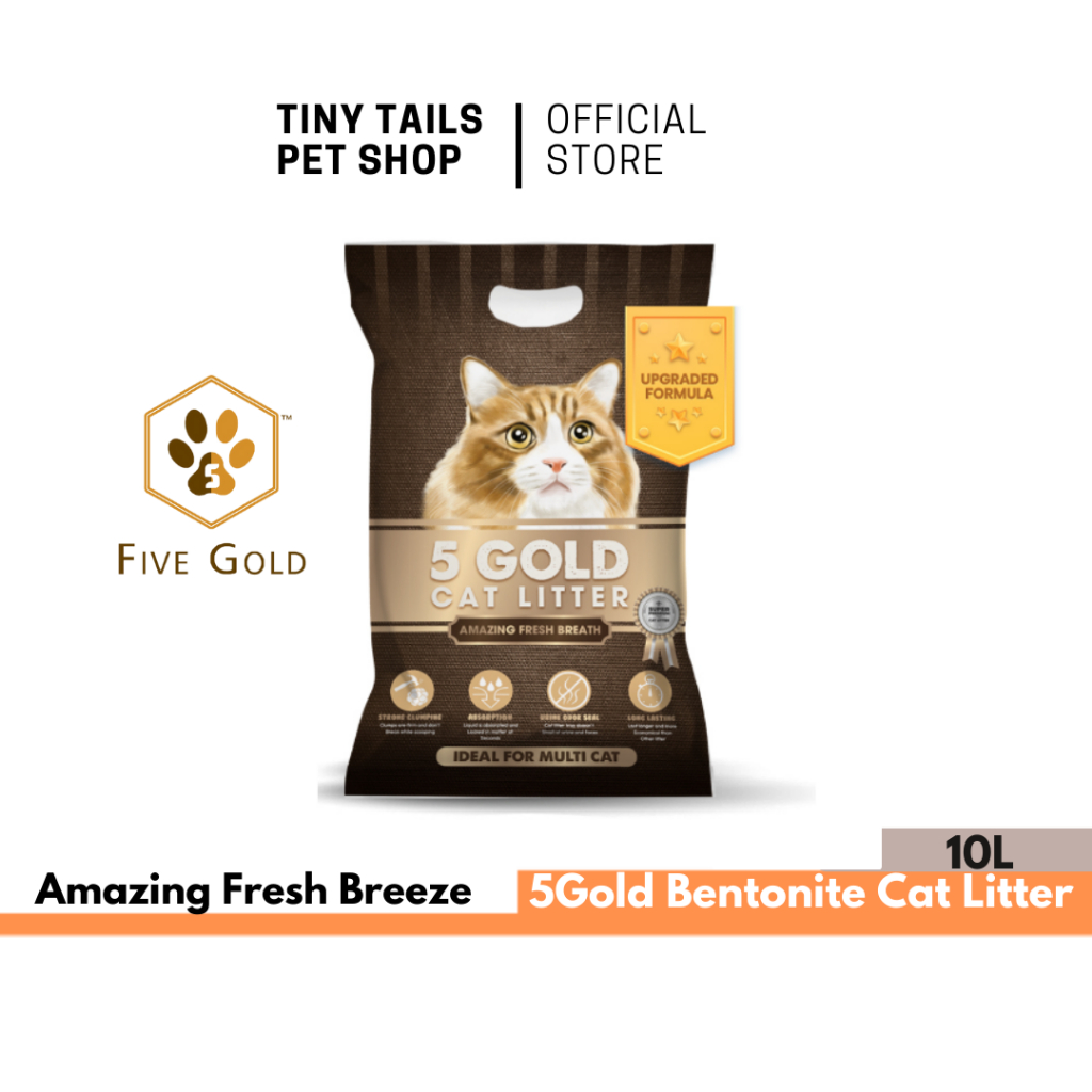 5Gold Cat Litter Odour Terminator / Amazing Fresh Breath Upgrade 10L/7kg DM for Free Delivery
