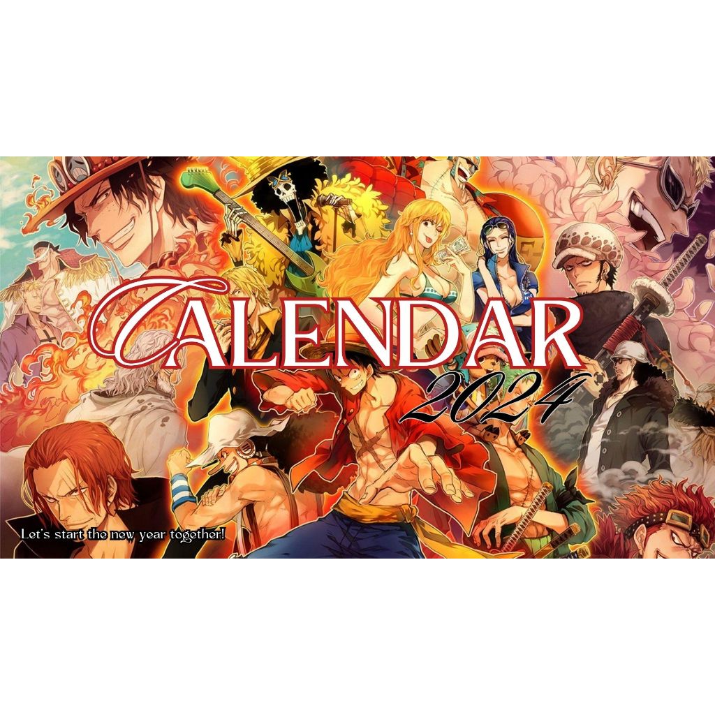 [PDF] ANIME ONE PIECE 2024 Calendar Yearly Planner Note Template