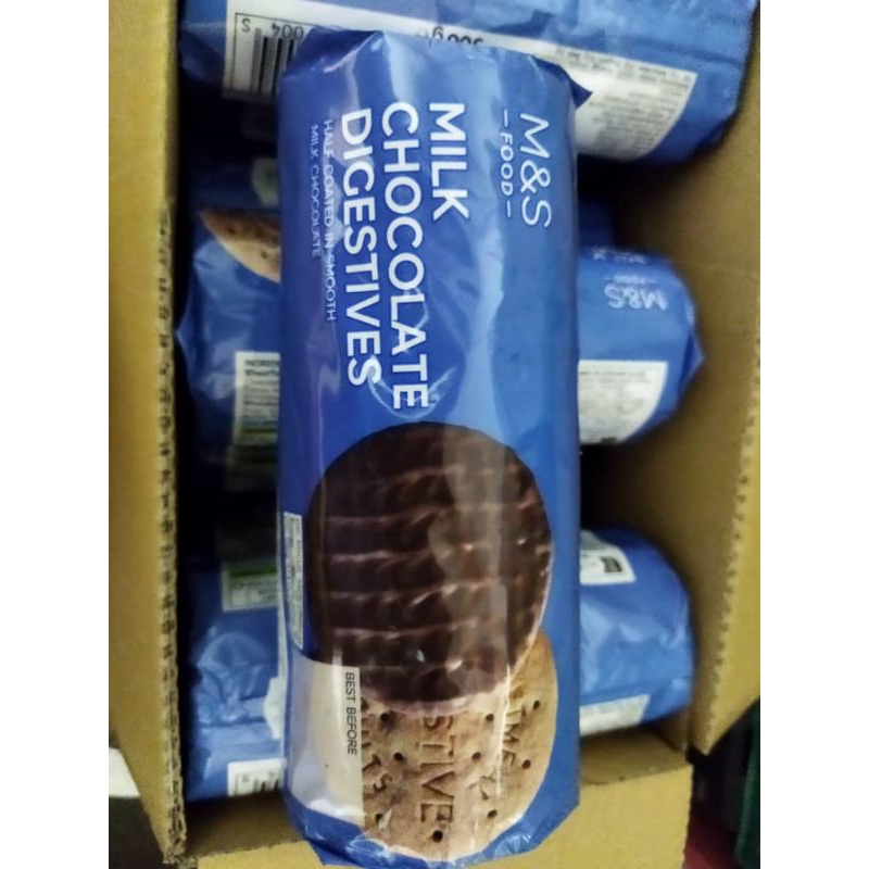 M & S MILK CHOCOLATE DIGESTIVES BISCUIT Shopee Malaysia