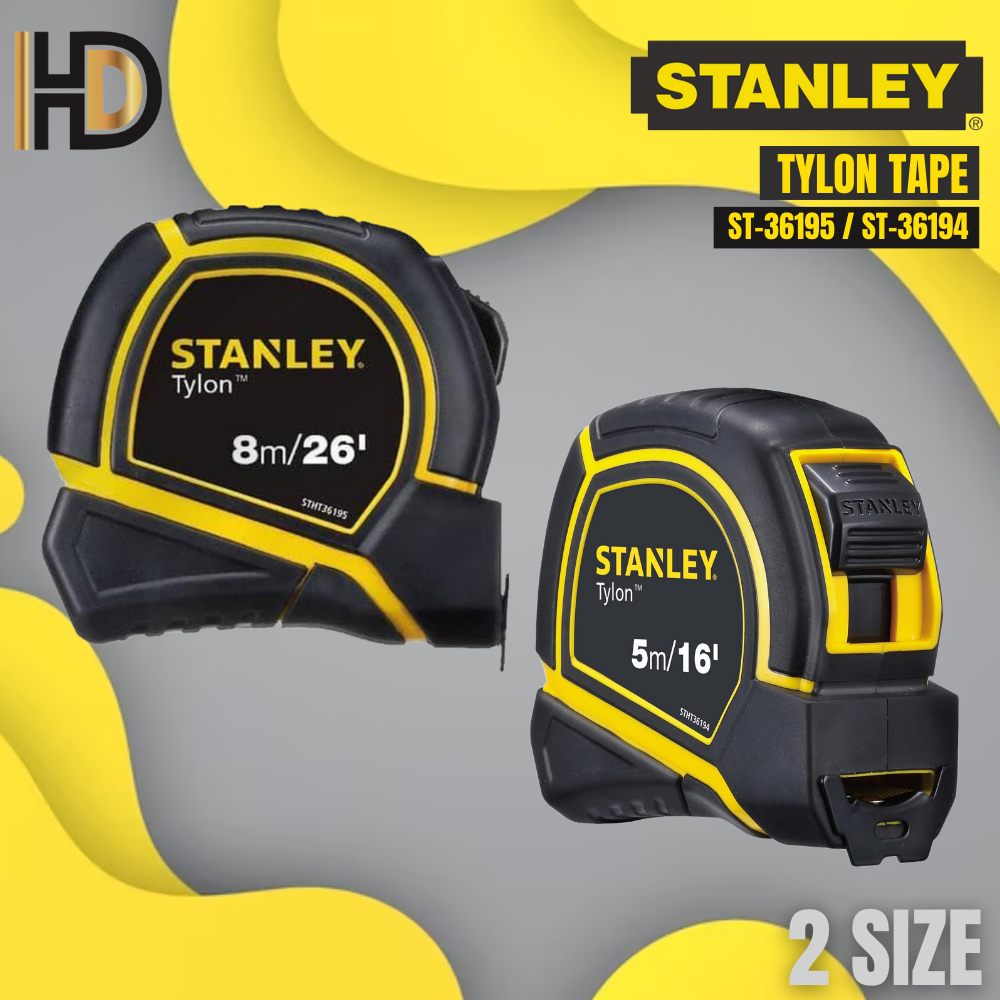 STANLEY 5M / 8M TYLON Measuring Tape / STANLEY 36-194 + 36-195 5M / 8M ...
