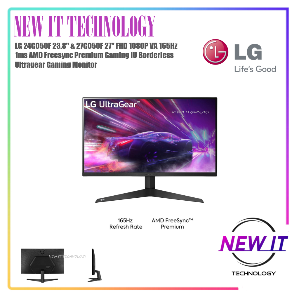 LG Ultragear 24GQ50F 23.8" & 27GQ50F 27" FHD 1080P VA 165Hz 1ms AMD ...