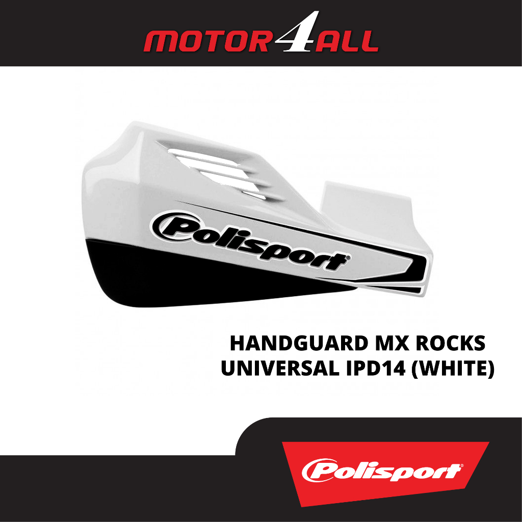 POLISPORT HANDGUARD MX ROCKS UNIVERSAL IPD14 (WHITE) | Shopee Malaysia