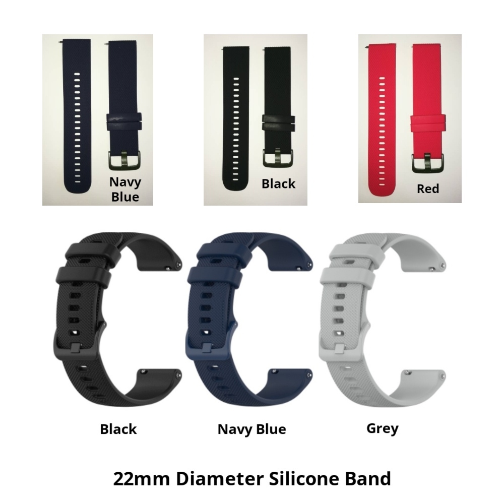 Ersatzarmband Für Garmin Venu 3, Venu 2, Vivoactive 4 – 22mm Silikon-Armband In Schwarz