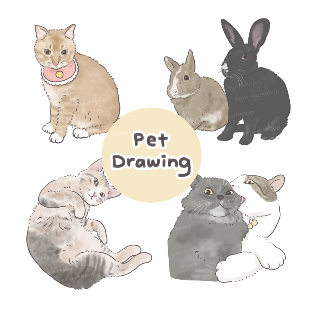 🐱 Pet Drawing I Custom/Servis Lukisan/Potret/Digital/Illustration ...