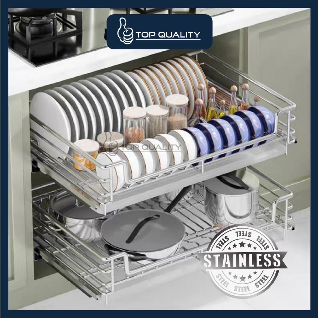 Top Quality Stainless Steel Pull Out Basket Kitchen Rack